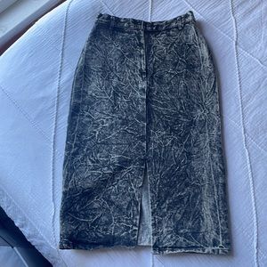 Vintage Dark Wash Denim High-Waisted Skirt